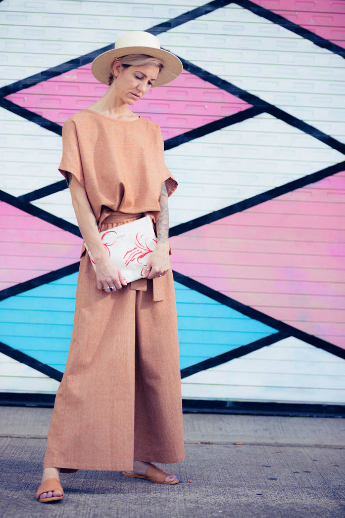 Printed Zip Pouch - 'Okika Cloth