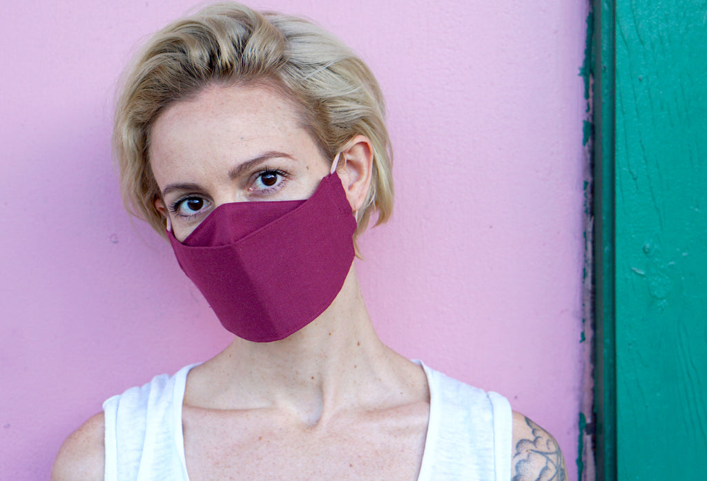 Origami Face Mask - Amaranth - 'Okika Cloth