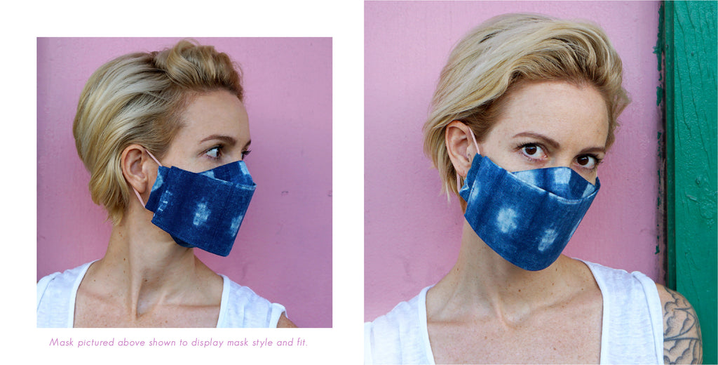 Origami Face Mask - Shibori Constellation - 'Okika Cloth