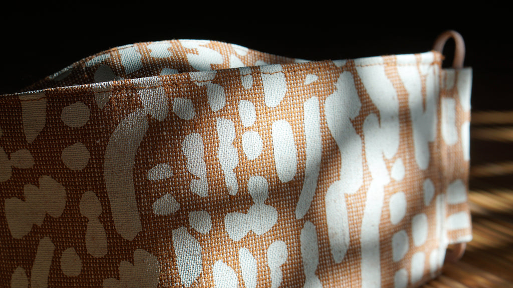 Origami Face Mask - Cocoa Printed - 'Okika Cloth