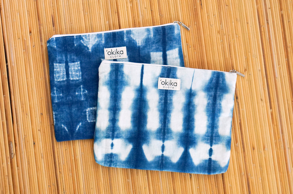 Shibori Zip Pouch - 'Okika Cloth