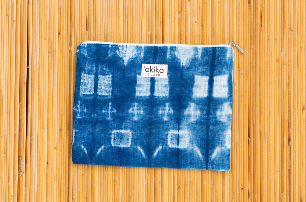 Shibori Zip Pouch - 'Okika Cloth