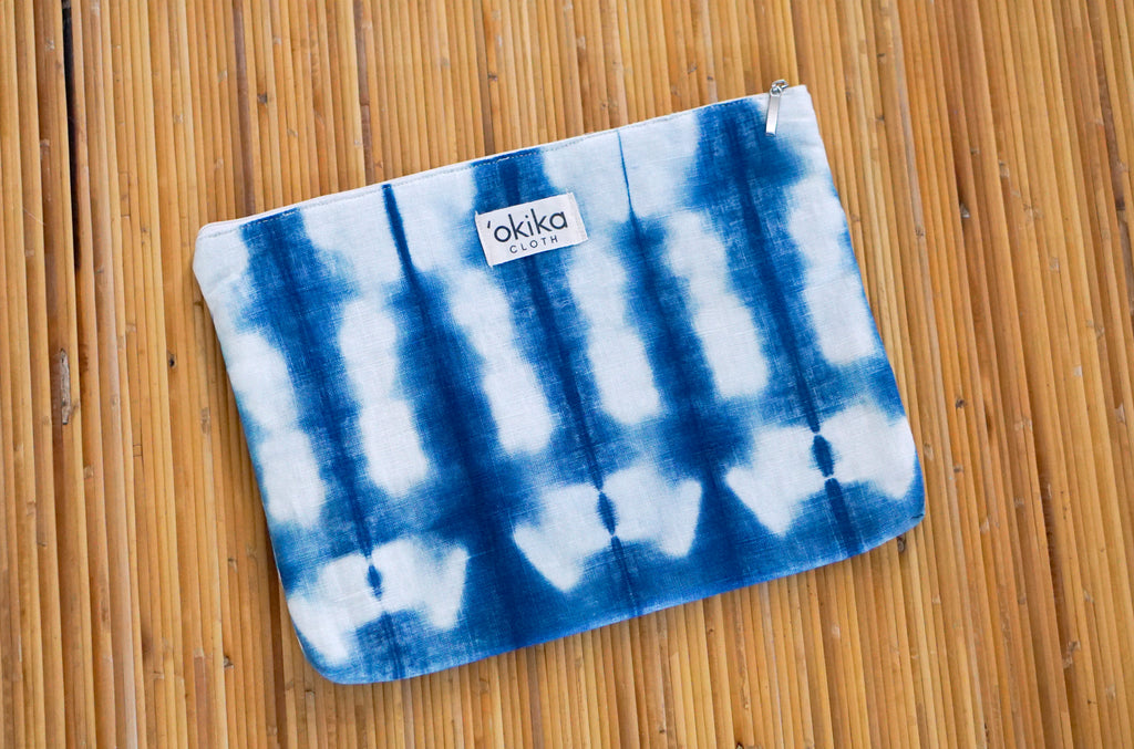 Shibori Zip Pouch - 'Okika Cloth