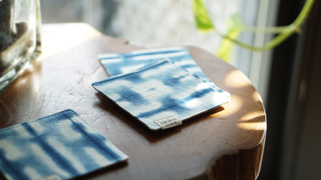 Indigo Shibori Coasters - 'Okika Cloth