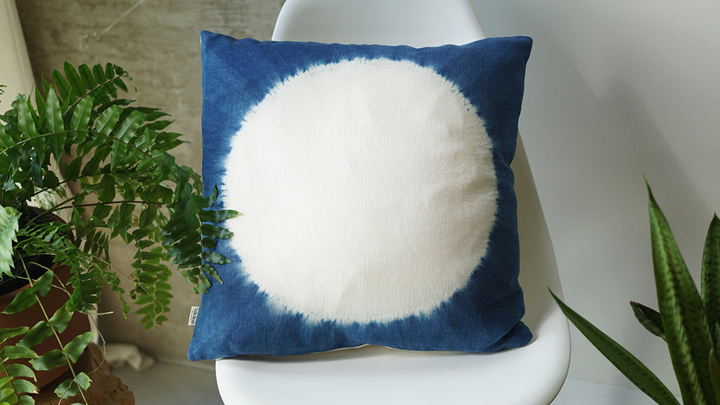 Indigo Shibori Pillow - 'Okika Cloth