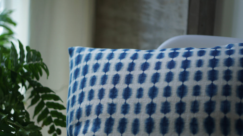 Indigo Shibori Pillow - 'Okika Cloth