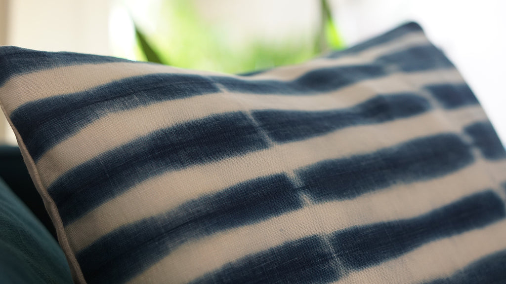 Indigo Shibori Pillow - 'Okika Cloth