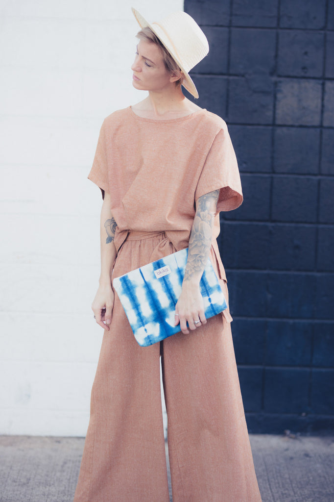 Shibori Zip Pouch - 'Okika Cloth