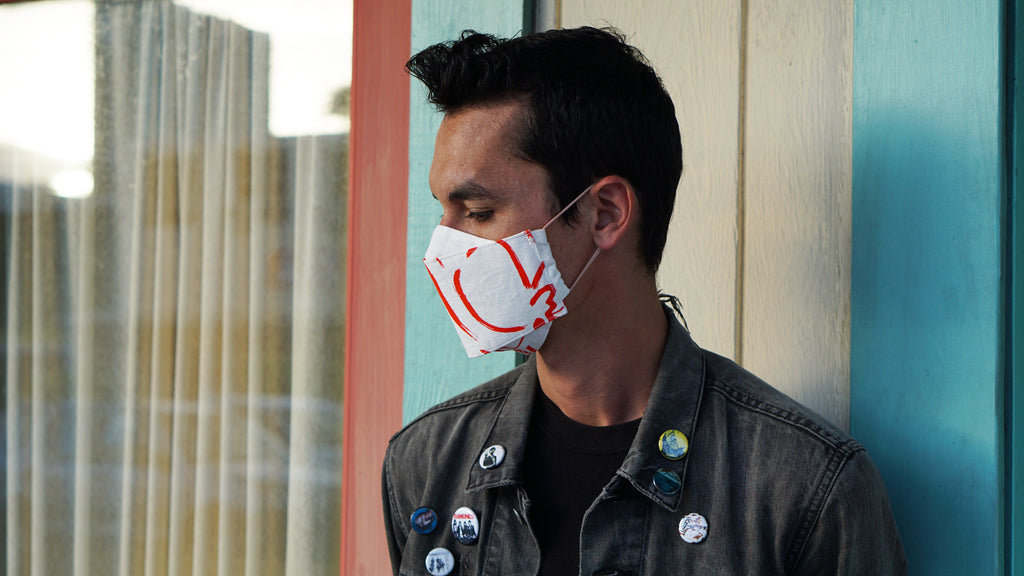 Origami Face Mask - Vermillion - 'Okika Cloth