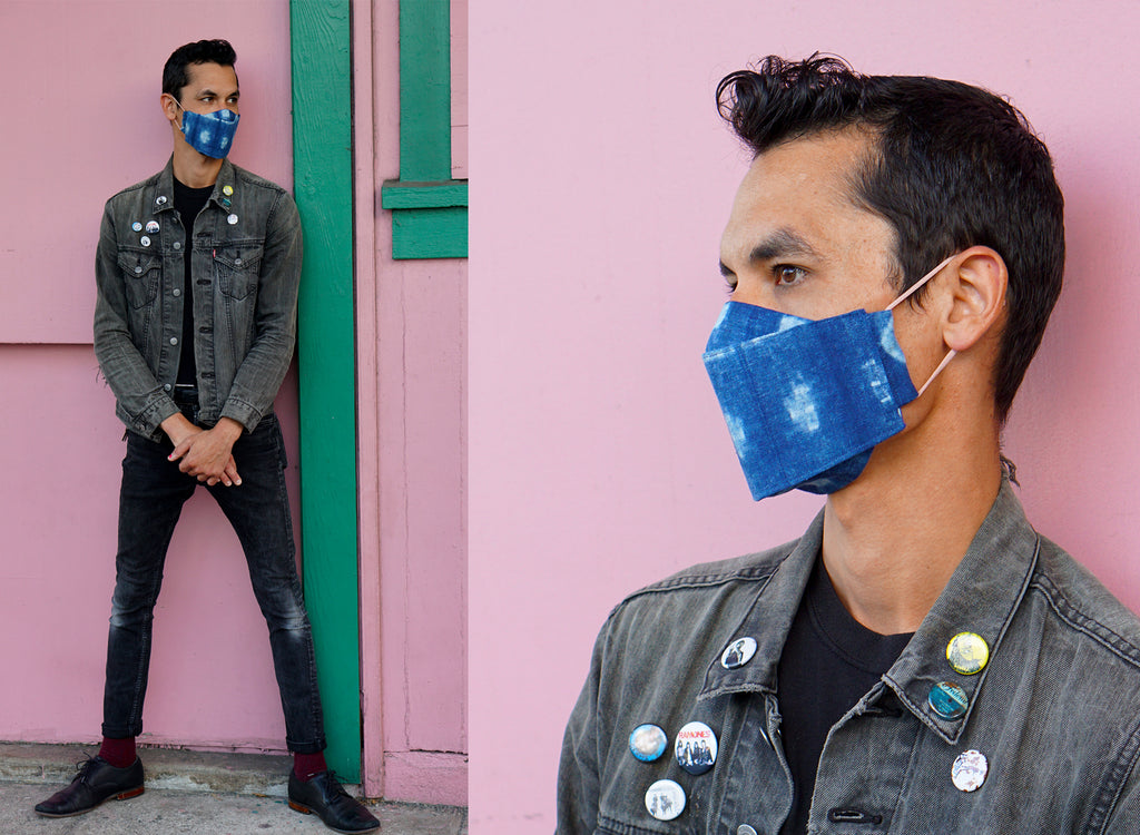 Origami Face Mask - Indigo - 'Okika Cloth